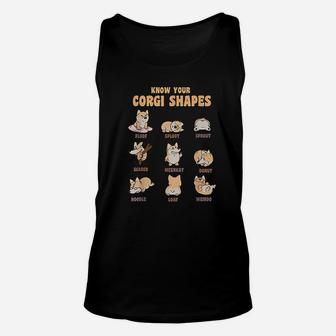 Know Your Corgi Shapes Cute Dog Owner Funny Unisex Tank Top - Seseable
