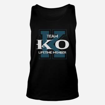 Ko Shirts - Team Ko Lifetime Member Name Shirts Unisex Tank Top - Seseable