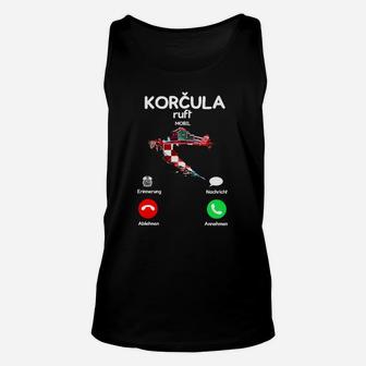 Korčula Ruderboot-Anruf Herren Unisex TankTop in Schwarz, Designermode - Seseable