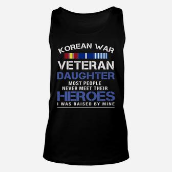 Korean War Veteran Daughter T-shirt Gift For Daughter Unisex Tank Top - Seseable