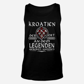 Kroatien-Legenden Geburtsort Unisex TankTop, Schwarz für Fußballfans - Seseable