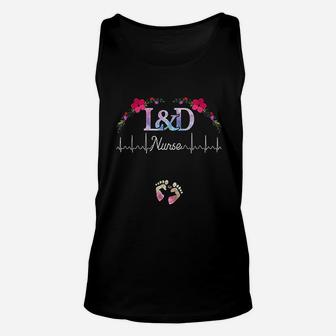 Labor And Delivery Nurse L And D Nurse Heartbeat Unisex Tank Top - Seseable