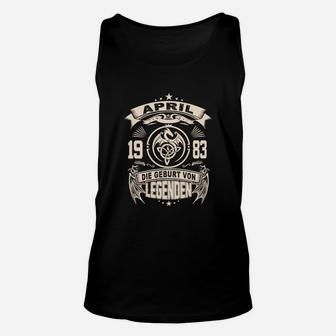 Legendäres Geburtstags-Unisex TankTop, Geburt von Legenden mit Datum, Schwarz - Seseable