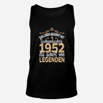 Legenden 1952 Jubiläums-Unisex TankTop, Ideal zum 70. Geburtstag - Seseable