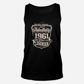 Legenden 1961 Unisex TankTop, Vintage Geburtstagsedition für Jubiläum - Seseable