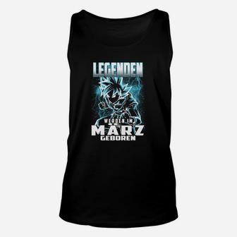 Legenden im März Geboren Unisex TankTop, Leuchtendes Design für Geburtstage - Seseable