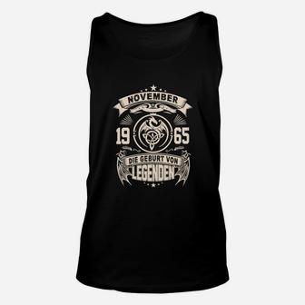 Legenden November 1965 Geburtstag Vintage Unisex TankTop, Retro Design - Seseable