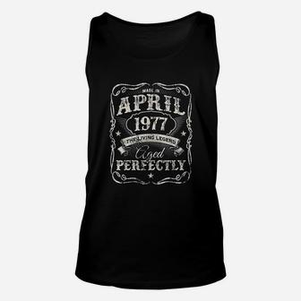 Legends Were Born In April 1977 Vintage 44th Birthday Unisex Tank Top - Seseable
