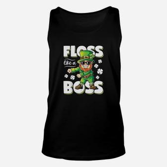 Leprechaun Floss Like A Boss St Patricks Day Unisex Tank Top - Seseable