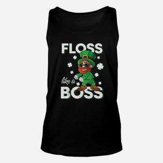 Leprechaun Floss Like A Boss St Patricks Day Unisex Tank Top - Seseable