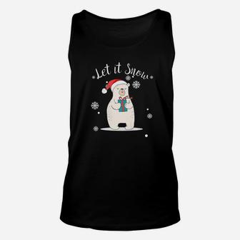 Let It Snow Polar Bear Xmas Holiday Spirit Animal Unisex Tank Top - Seseable
