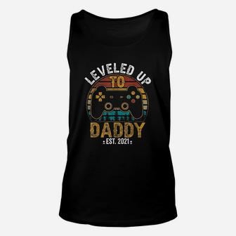 Leveled Up To Daddy 2021 Vintage Soon To Be Dad Est 2021 Unisex Tank Top - Seseable