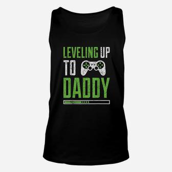 Leveling Up To Daddy Promoted To Dad Unisex Tank Top - Seseable