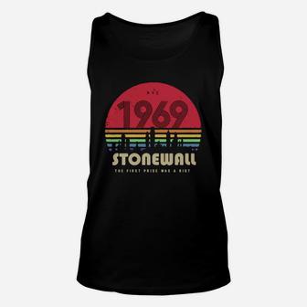 Lgbt Nyc 1969 Stonewall The First Pride Was A Riot T-shirt Unisex Tank Top - Seseable