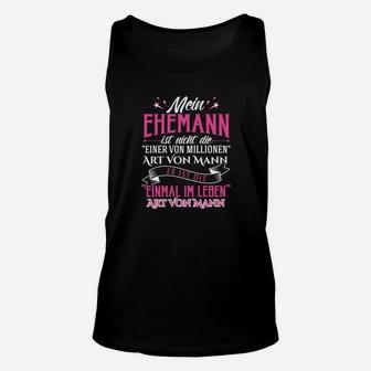 Liebeserklärung Schwarzes Unisex TankTop für Ehemänner, Mein Ehemann Zitat-Design - Seseable