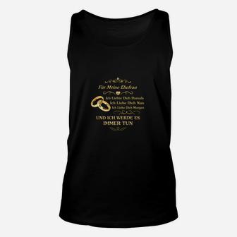 Liebeserklärung Schwarzes Unisex TankTop, Goldenes Herz-Design - Seseable