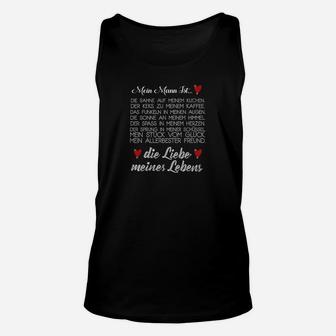 Liebeserklärung Schwarzes Unisex TankTop mit Herzdesign für Lebenspartner - Seseable