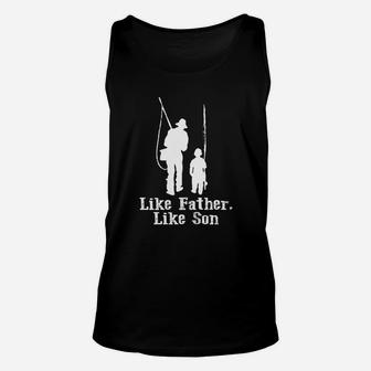 Like Father Like Son Fishing Fathers Day Unisex Tank Top - Seseable