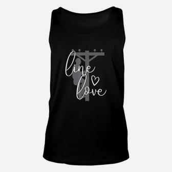 Line Love Electrical Linemans Wife Or Girlfriend Unisex Tank Top - Seseable