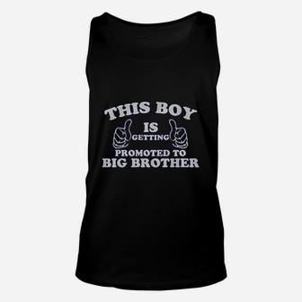 Little Boys' This Boy Is Getting Promoted To Big Brother Unisex Tank Top - Seseable