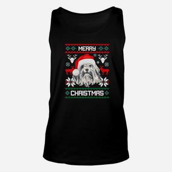 Little Lion Dog Merry Christmas Dog Gift Xmas Unisex Tank Top - Seseable