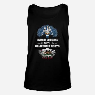 Living In Louisiana With California Roots Unisex Tank Top - Seseable