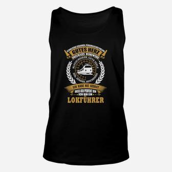 Lokführer Schwarzes Unisex TankTop: Gutes Herz & Verrückter Geist Spruch - Seseable