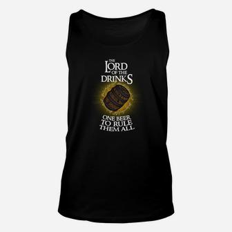 Lord of the Drinks Unisex TankTop für Herren, One Beer to Rule Them All Aufdruck - Seseable