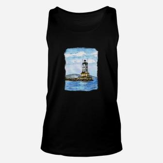 Los Angeles Lighthouse Angeles Gate San Pedro Original Art Unisex Tank Top - Seseable