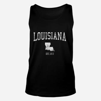 Louisiana Vintage Sports Design La Unisex Tank Top - Seseable