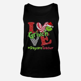 Love Grinch Daycare Teacher Unisex Tank Top - Seseable