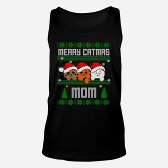 Love Meowy Cat Merry Catmas Christmas Cat Mommy Unisex Tank Top - Seseable