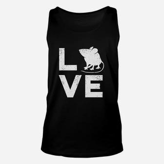 Love Mice Typography Retro Pet Mouse Or Rat Gift Unisex Tank Top - Seseable