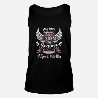 Love Miss My Husband In Memory Of Husband In Heaven Unisex Tank Top - Seseable
