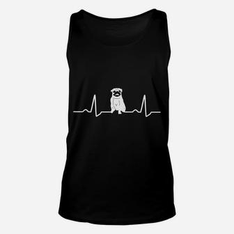 Love Pugs Heart Beat Pug Dog Puppy For Dog Lovers Unisex Tank Top - Seseable