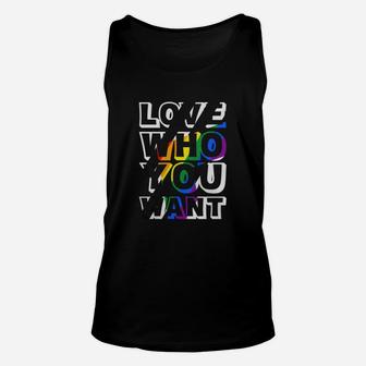 Love Who You Want Straight Ally Flag Lgbt Pride 2020 Unisex Tank Top - Seseable