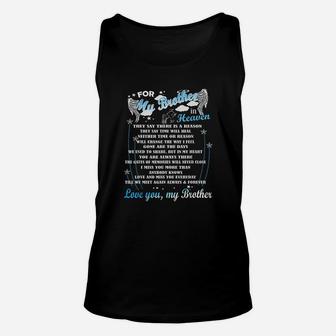Loving Memorial My Brother For My Brother In Heaven Unisex Tank Top - Seseable