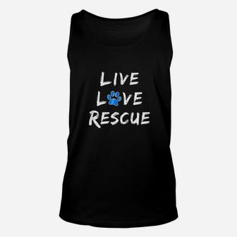 Lucky Dog Animal Rescue Live Love Rescue Unisex Tank Top - Seseable