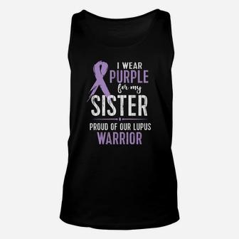 Lupus Awareness Support My Sister Lupus Warrior Unisex Tank Top - Seseable