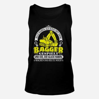 Lustiges Baufahrzeug Unisex TankTop mit Kindheitsträume mit Baggern Motiv für Erwachsene - Seseable