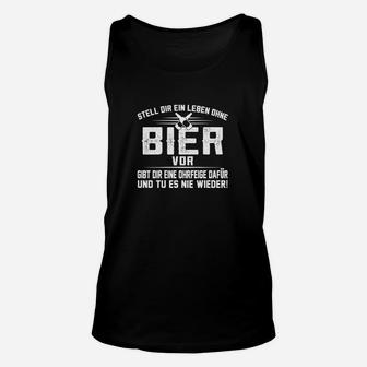 Lustiges Bier-Slogan Unisex TankTop Schwarz – Leben ohne Bier Spruch für Bierfans - Seseable