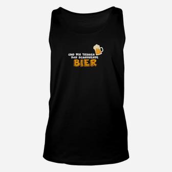 Lustiges Bierliebhaber Unisex TankTop Schwarzes gehört zum Bier - Seseable