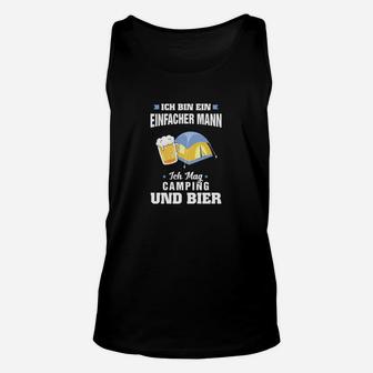 Lustiges Camping und Bier Unisex TankTop für Herren mit Einfacher Mann Motiv, Freizeit Outfit - Seseable