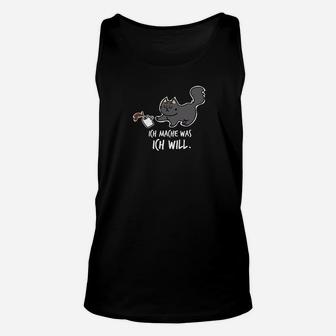 Lustiges Katzen-Slogan Unisex TankTop, Ich mache, was ich will für Katzenliebhaber - Seseable