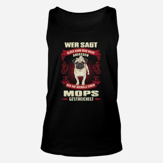 Lustiges Mops-Unisex TankTop Mops Streicheln Expert, Spruch für Hundeliebhaber - Seseable