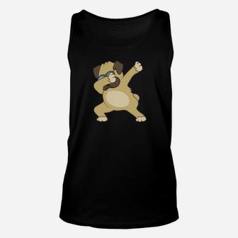 Lustiges Tanzenbären-Motiv Unisex TankTop in Schwarz, Party Bär Tee - Seseable