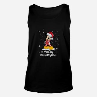 Lustiges Weihnachts-Unisex TankTop Merry Kissmyass, Frecher Spruch - Seseable