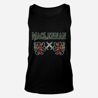 Maclennan Scottish Clan Family Kilt Tartan Lion Unisex Tank Top - Seseable