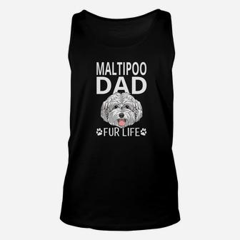 Maltipoo Dad Fur Life Dog Fathers Day Gift Pun Unisex Tank Top - Seseable