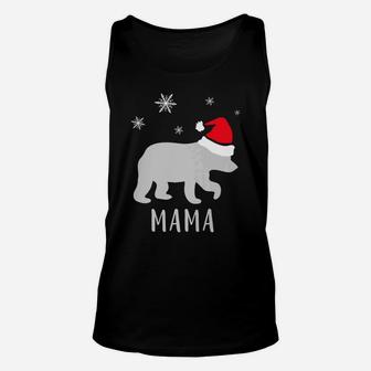 Mama B E A R Family Christmas Pajama Idea Unisex Tank Top - Seseable